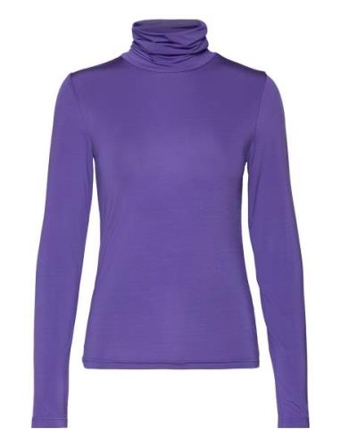 Ellisgz Ls Rollneck Tops T-shirts & Tops Long-sleeved Purple Gestuz