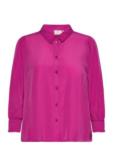 Kacatia Shirt Tops Shirts Long-sleeved Pink Kaffe