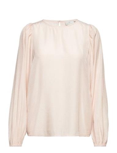 Kacatia Blouse Tops Blouses Long-sleeved Cream Kaffe