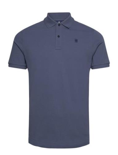 Dunda Slim Polo S\S Tops Polos Short-sleeved Blue G-Star RAW