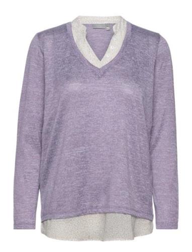 Frrexan Pu 1 Tops Knitwear Jumpers Purple Fransa