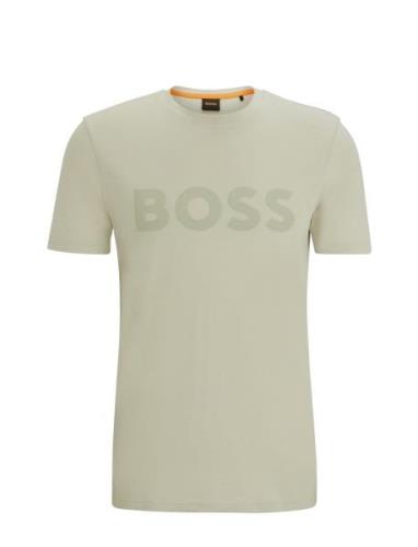 Thinking 1 Tops T-shirts Short-sleeved Cream BOSS