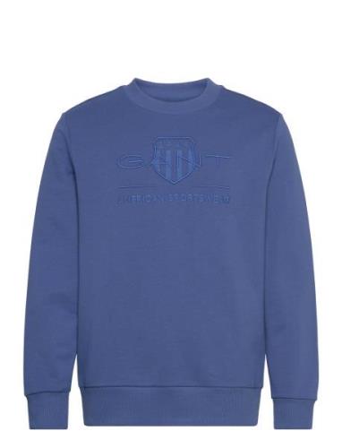 Reg Tonal Shield C-Neck Sweat Tops Sweat-shirts & Hoodies Sweat-shirts...