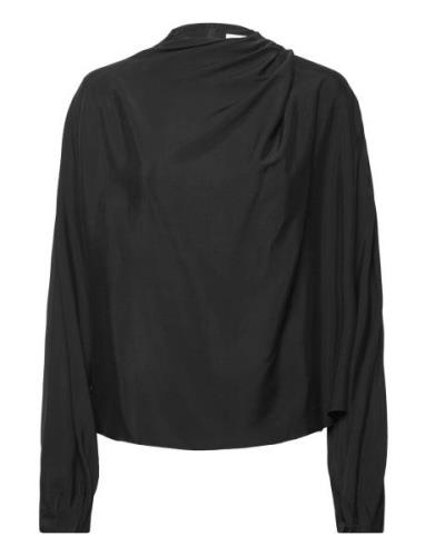 Lima Blouse Tops Blouses Long-sleeved Black Ahlvar Gallery