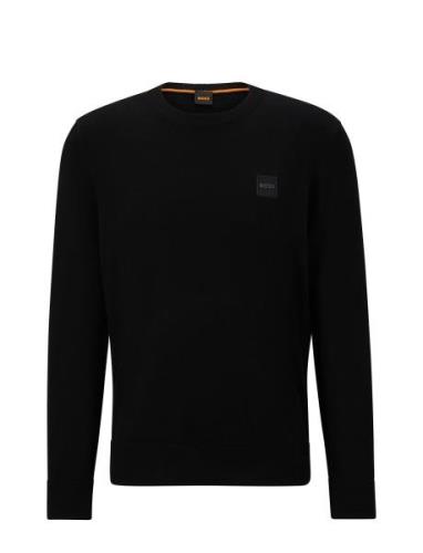 Kanovano Tops Knitwear Round Necks Black BOSS