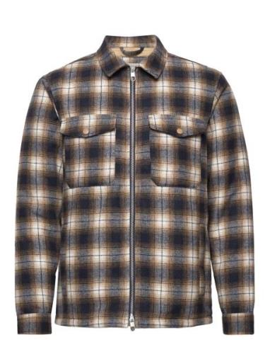 Padded Overshirt Tops Overshirts Multi/patterned Revolution