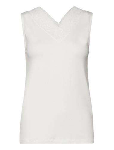 Crtrulla Top Tops T-shirts & Tops Sleeveless White Cream