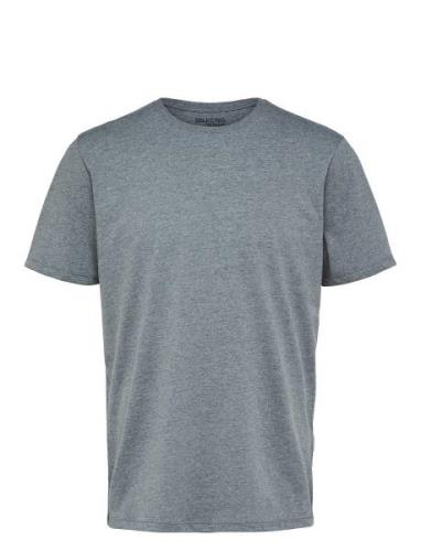 Slhaspen Ss O-Neck Tee W Tops T-shirts Short-sleeved Grey Selected Hom...