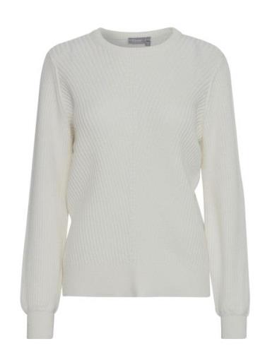 Freretta Pu 3 Tops Knitwear Jumpers White Fransa