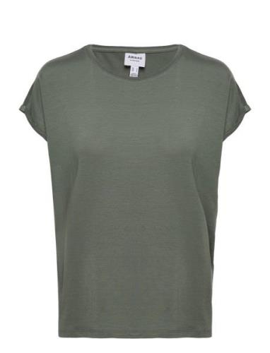 Vmava Plain Ss Top Ga Jrs Noos Tops T-shirts & Tops Short-sleeved Khak...