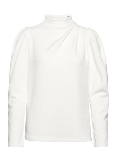 Slffenja Ls T-Neck Top B Tops Blouses Long-sleeved White Selected Femm...