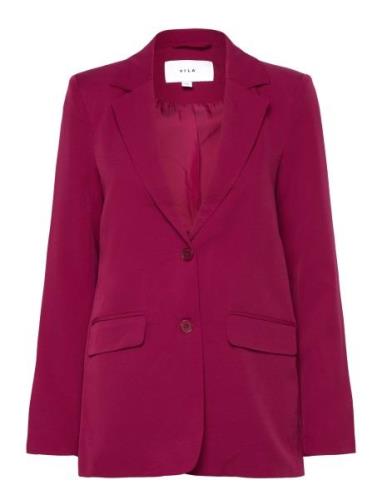 Vikamma Loose Blazer - Noos Blazers Single Breasted Blazers Burgundy V...