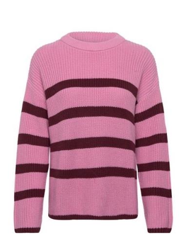 Slfbloomie Ls Knit O-Neck B Tops Knitwear Jumpers Pink Selected Femme