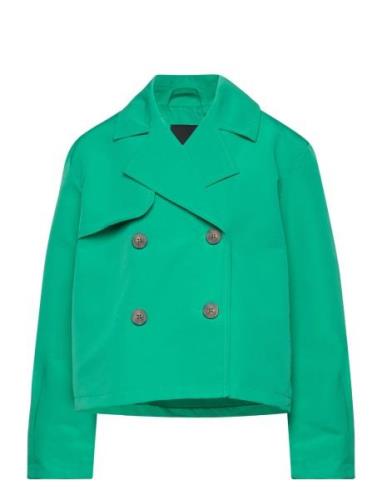 Nlfmata Short Trenchcoat Ohut Takki Kuoritakki Green LMTD