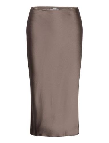 Agneta Skirt 12956 Polvipituinen Hame Brown Samsøe Samsøe