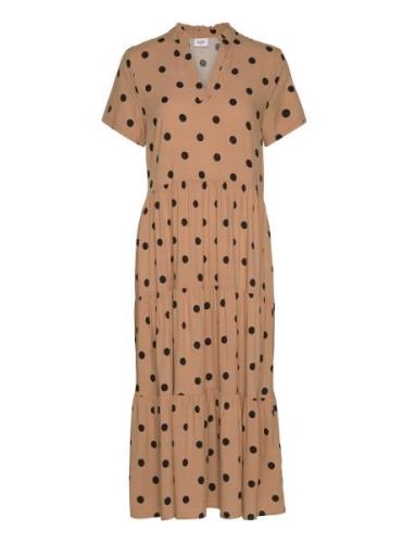 Edasz Ss Maxi Dress Polvipituinen Mekko Brown Saint Tropez