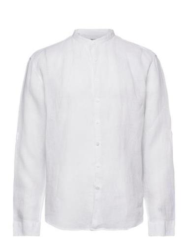 Slhregkylian-Linen Shirt Ls Band B Tops Shirts Casual White Selected H...