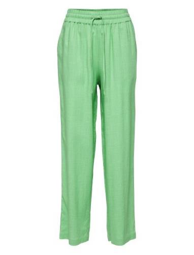 Slfviva-Gulia Hw Long Linen Pant Noos Bottoms Trousers Wide Leg Green ...