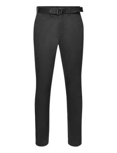 Modern Twill Slim Chino Bottoms Trousers Chinos Black Calvin Klein