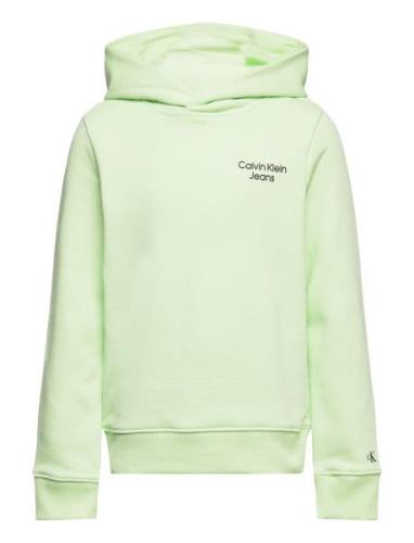 Ckj Stack Logo Hoodie Tops Sweat-shirts & Hoodies Hoodies Green Calvin...