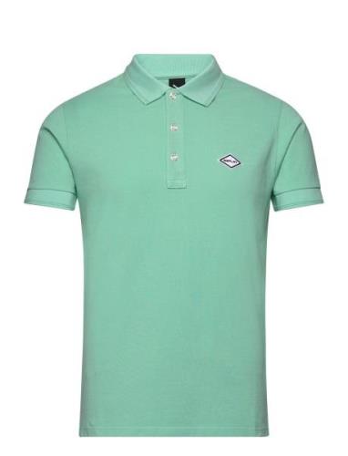 Polo Regular Polo Tops Polos Short-sleeved Green Replay