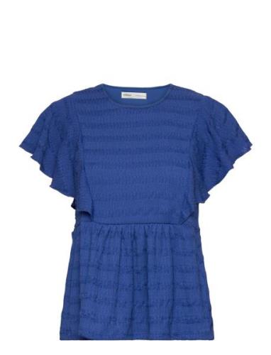 Kahloiw Top Tops T-shirts & Tops Short-sleeved Blue InWear