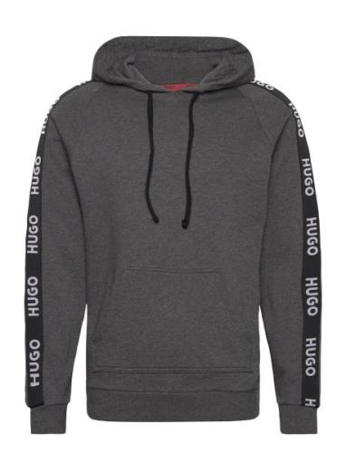 Sporty Logo Hoodie Tops Sweat-shirts & Hoodies Hoodies Grey HUGO