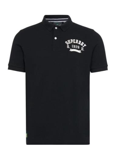 Vintage Superstate Polo Tops Polos Short-sleeved Black Superdry