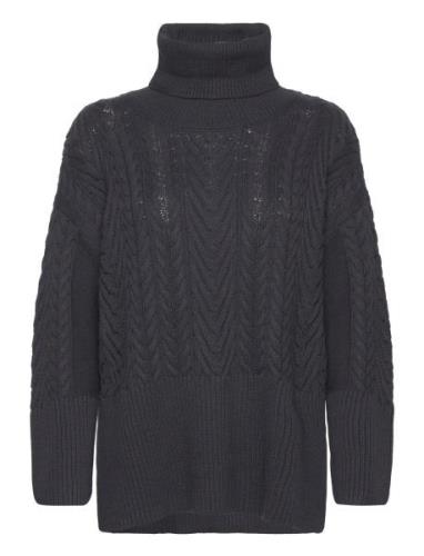 Rennahpw Pu Tops Knitwear Turtleneck Navy Part Two