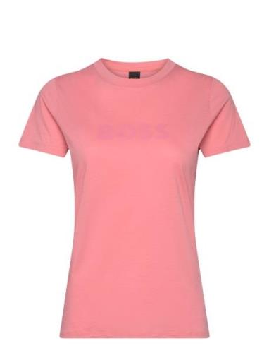 C_Elogo_5 Tops T-shirts & Tops Short-sleeved Pink BOSS