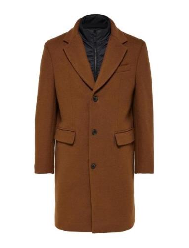 Slhjoseph Wool Coat Noos Villakangastakki Pitkä Takki Brown Selected H...