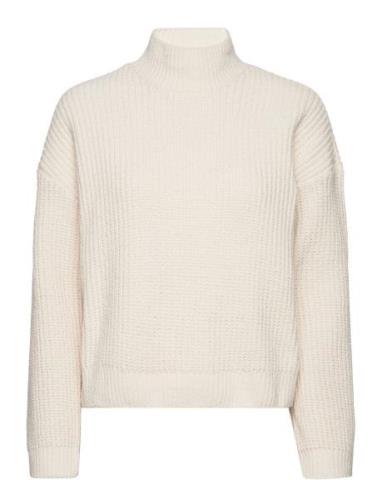 Vmkaia Ls Highneck Pullover Bf Tops Knitwear Turtleneck Cream Vero Mod...