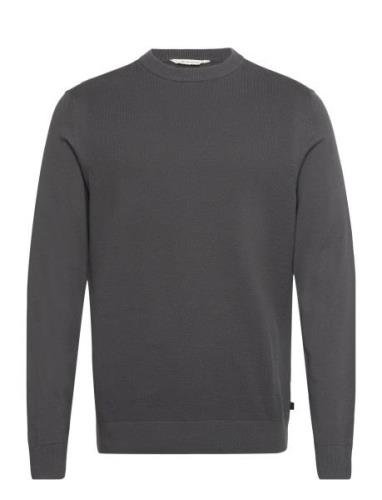 Structured C Tops Knitwear Round Necks Grey Tom Tailor