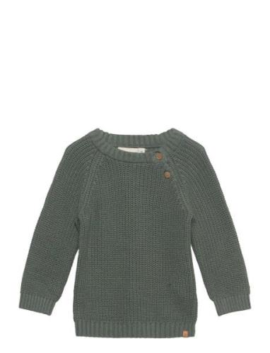 Nbmemlen Ls Knit Lil Tops Knitwear Pullovers Khaki Green Lil'Atelier