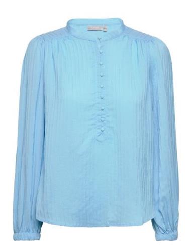 Frjudy Bl 1 Tops Blouses Long-sleeved Blue Fransa