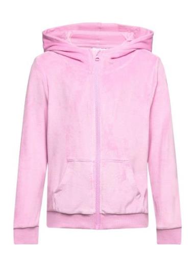 Nkfnajala Ls Vel Card Wh Tops Sweat-shirts & Hoodies Hoodies Pink Name...