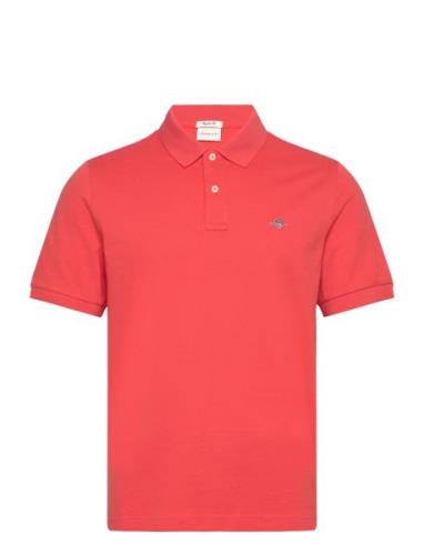 Reg Shield Ss Pique Polo Tops Polos Short-sleeved Orange GANT