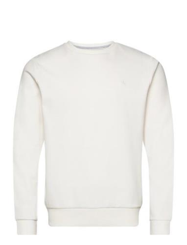 Double Knit Crew Tops Sweat-shirts & Hoodies Sweat-shirts Cream Hacket...