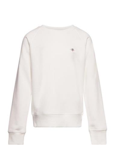 Shield C-Neck Tops Sweat-shirts & Hoodies Sweat-shirts Cream GANT