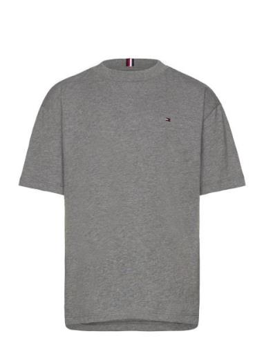 Essential Tee S/S Tops T-shirts Short-sleeved Grey Tommy Hilfiger