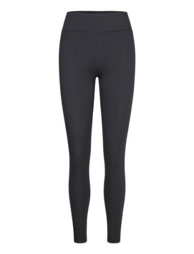 Studio Highwaist Rib Tights Sport Running-training Tights Black Björn ...