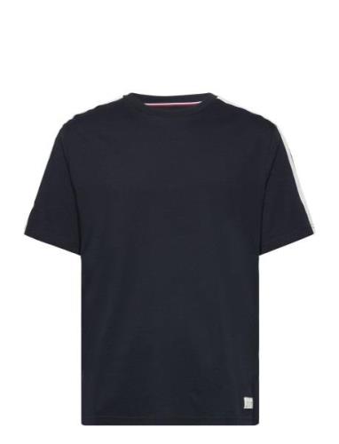 Ss Tee Logo Tops T-shirts Short-sleeved Navy Tommy Hilfiger