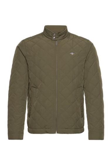 Quilted Windcheater Ohut Takki Khaki Green GANT