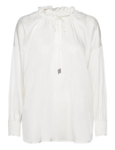 Baratina Tops Blouses Long-sleeved White BOSS