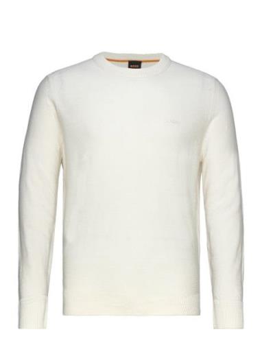 Avac_C Tops Knitwear Round Necks White BOSS