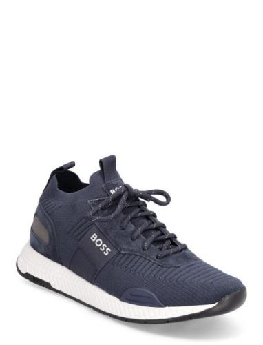 Titanium_Runn_Knst_N Matalavartiset Sneakerit Tennarit Blue BOSS