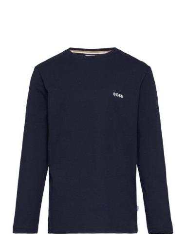 Long Sleeve T-Shirt Tops T-shirts Long-sleeved T-shirts Navy BOSS