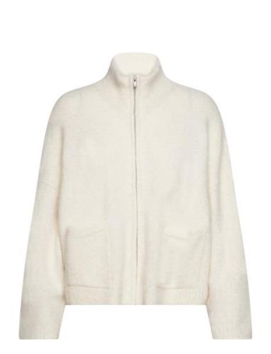 Tine Fluffy Cardigan Tops Knitwear Cardigans White HOLZWEILER