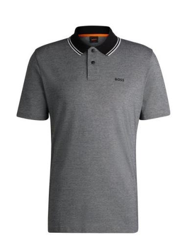 Peoxfordnew Tops Polos Short-sleeved Grey BOSS