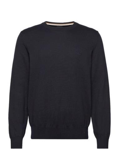 Pacas-L Tops Knitwear Round Necks Navy BOSS